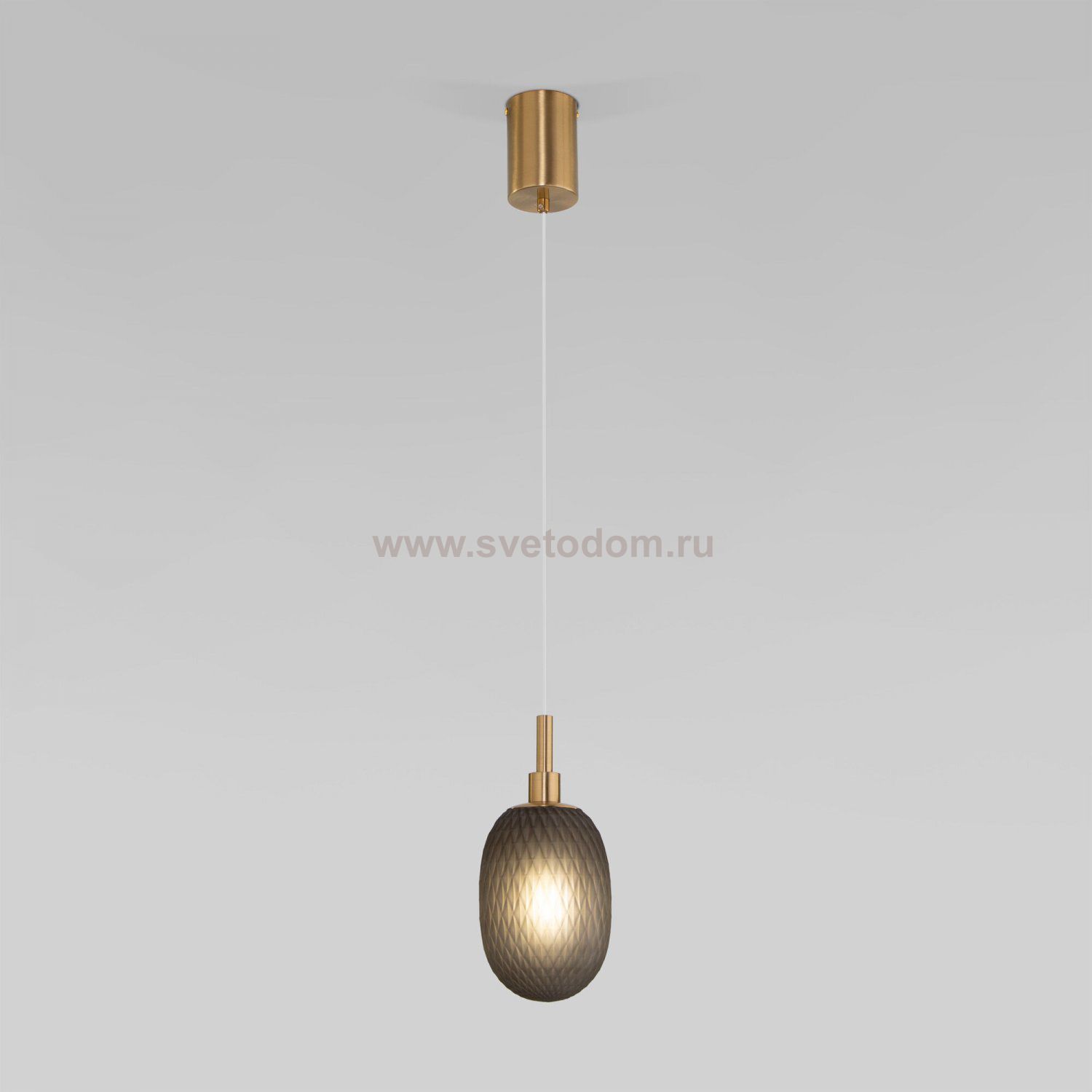 Подвесной светильник со стеклянным плафоном Eurosvet 50266/1 дымчатый