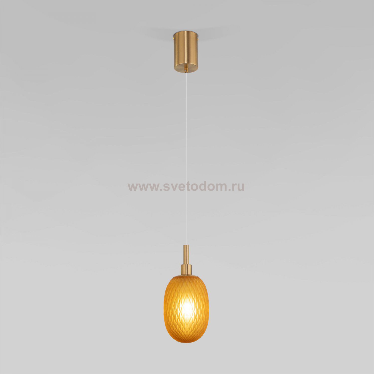 Подвесной светильник со стеклянным плафоном Eurosvet 50266/1 янтарный