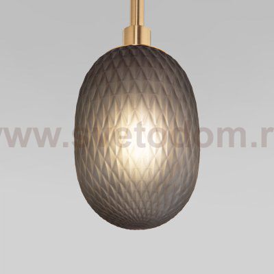 Подвесной светильник со стеклянными плафонами Eurosvet 50266 дымчатый/прозрачный/янтарный