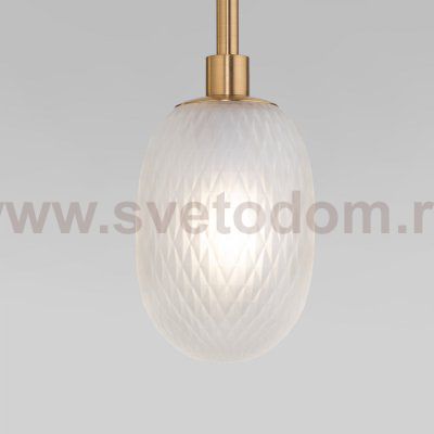 Подвесной светильник со стеклянными плафонами Eurosvet 50266 дымчатый/прозрачный/янтарный