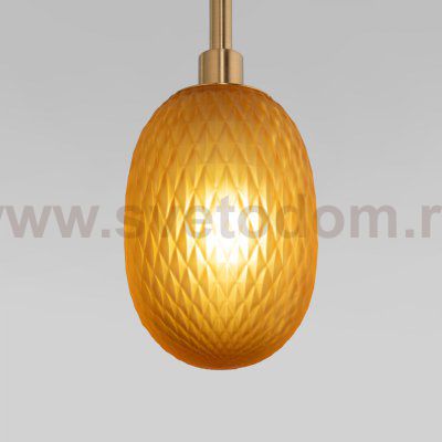 Подвесной светильник со стеклянными плафонами Eurosvet 50266 дымчатый/прозрачный/янтарный