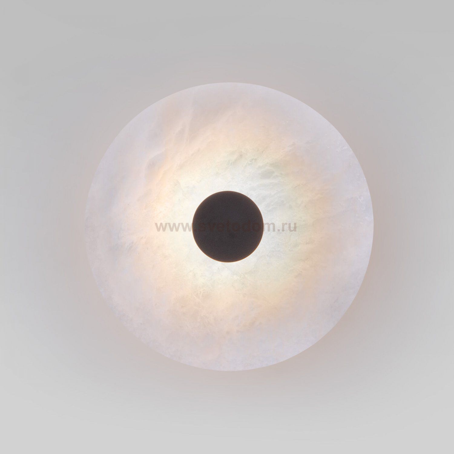 Светодиодный настенный светильник с мраморным рассеивателем Eurosvet 40340 LED черный