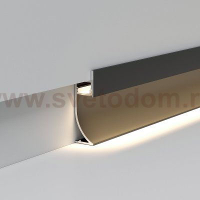 Алюминиевый профиль черный для плинтуса под светодиодную ленту LL-2-ALP021 Elektrostandard