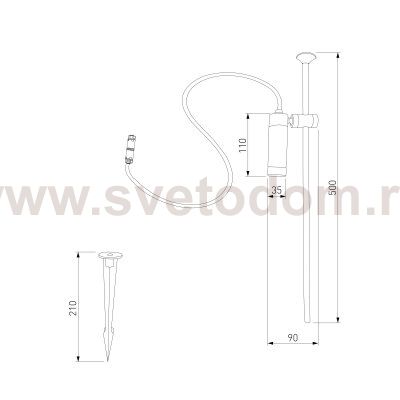 Светильник садово-парковый светодиодный Covert черный 35173/S черный Elektrostandard