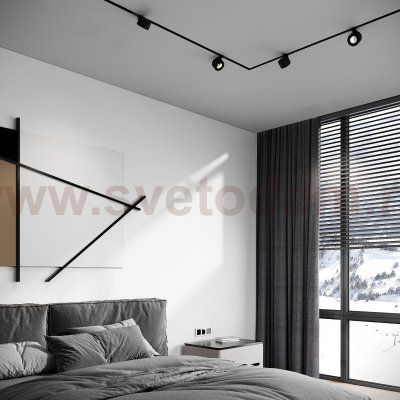 Slim Magnetic Трековый светильник 10W 4000K Stens (чёрный) 85198/01 Elektrostandard