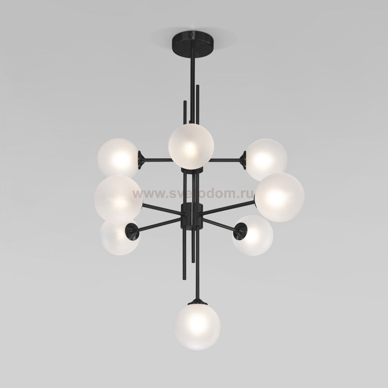 Потолочный светильник со стеклянными плафонами Eurosvet 50383 черный