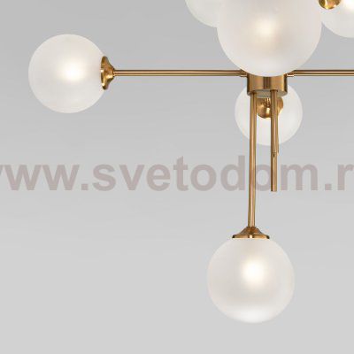 Потолочный светильник cо стеклянными плафонами Eurosvet 50383 латунь