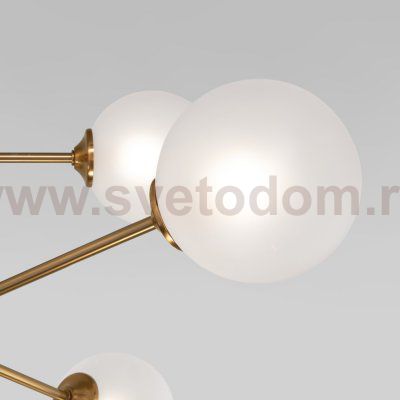 Потолочный светильник cо стеклянными плафонами Eurosvet 50383 латунь