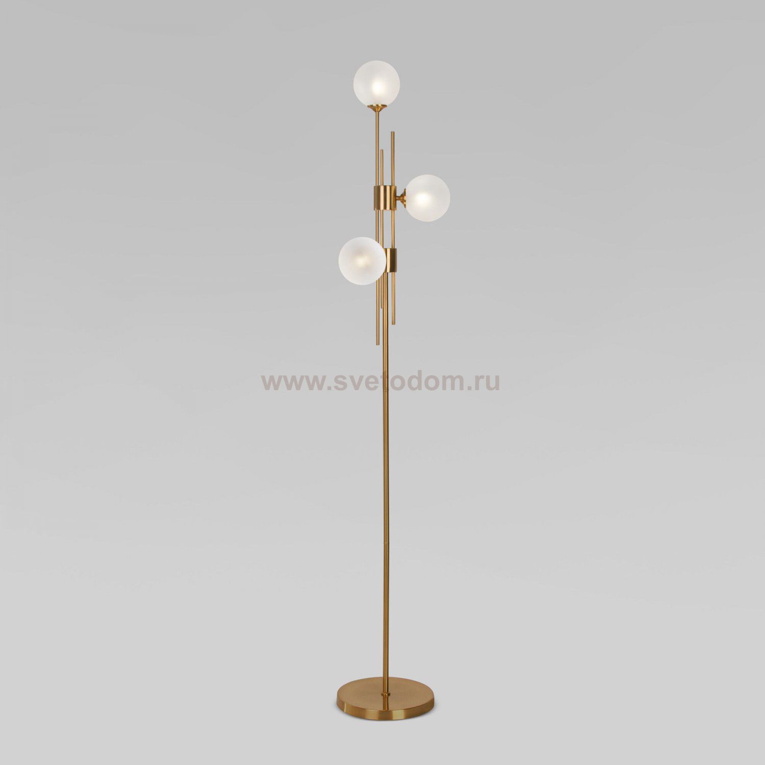 Напольный светильник со стеклянными плафонами Eurosvet 01383/3 латунь