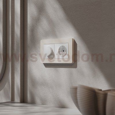 Рамка на 2 поста Split (айвори/белый, soft-touch) Werkel W0023066
