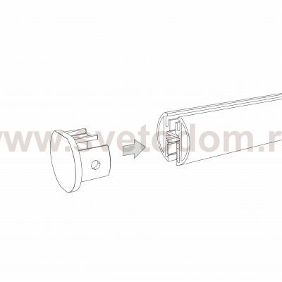 Mini Magnetic Шинопровод накладной Round черный 2м 85165/00 Elektrostandard