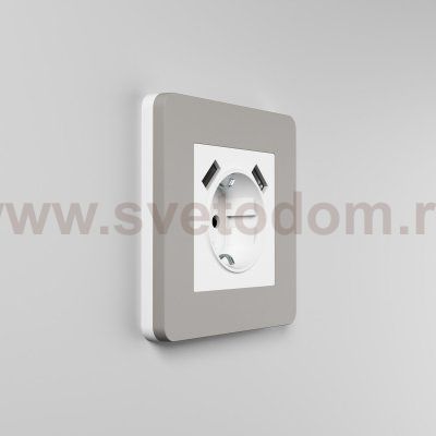 Рамка на 1 пост Split (дымчатый/белый, soft-touch) Werkel W0013067