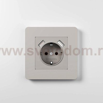 Рамка на 1 пост Split (дымчатый/белый, soft-touch) Werkel W0013067