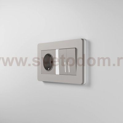 Рамка на 2 поста Split (дымчатый/белый, soft-touch) Werkel W0023067