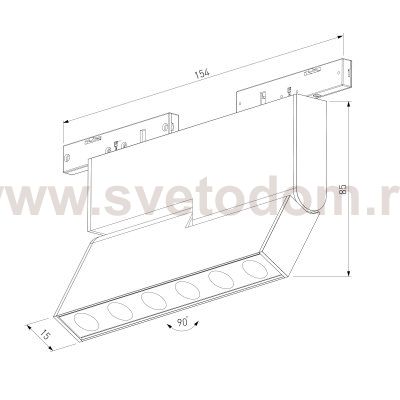 Mini Magnetic Трековый светильник 6W 3000K черный 85207/01 Elektrostandard
