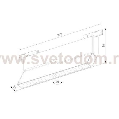 Mini Magnetic Трековый светильник 12W 3000K черный 85208/01 Elektrostandard