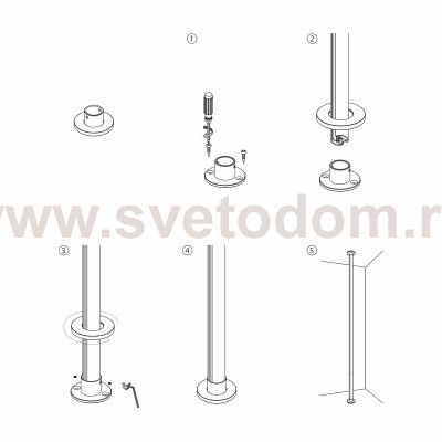 Mini Magnetic Напольно-потолочное крепление Round 85203/00 Elektrostandard