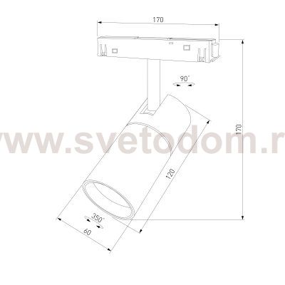 Slim Magnetic R02 Трековый светильник 12W 3000K черный 85012/01 Elektrostandard