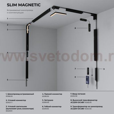 Slim Magnetic R03 Трековый светильник 20W 3000K черный 85013/01 Elektrostandard