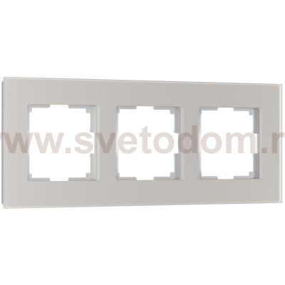 Рамка на 3 поста Senso (дымчатый, стекло soft-touch) Werkel W0033117