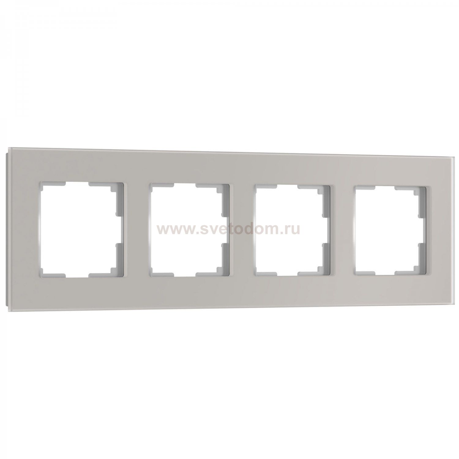Рамка на 4 поста Senso (дымчатый, стекло soft-touch) Werkel W0043117