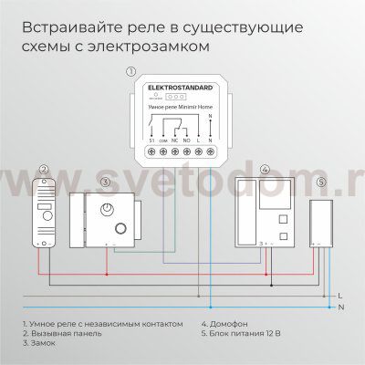 Реле Умный дом с независимым контактом 76010/00 Elektrostandard
