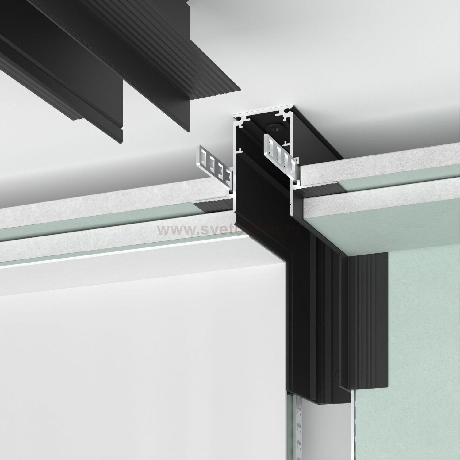 Slim Magnetic Коннектор угловой внутренний для встраиваемого шинопровода под ГКЛ 9,5мм черный 85213/00 Elektrostandard