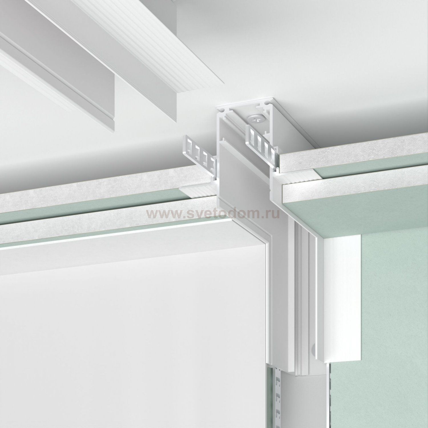 Slim Magnetic Коннектор угловой внутренний для встраиваемого шинопровода под ГКЛ 9,5мм белый 85213/00 Elektrostandard