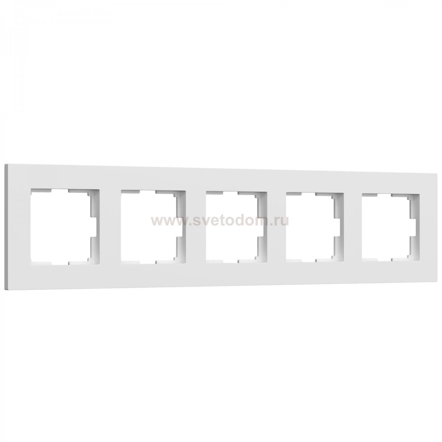 Рамка на 5 постов Slab (белый софт) Werkel W0052961