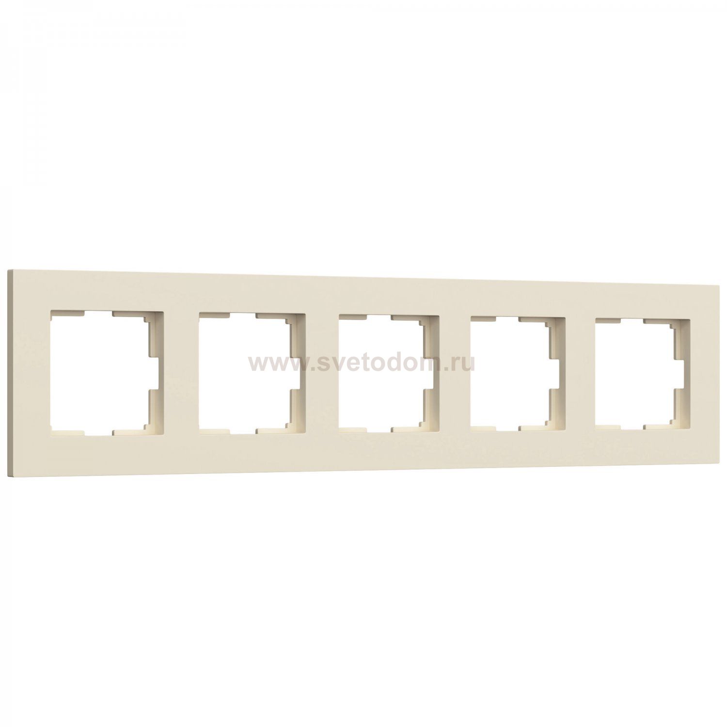 Рамка на 5 постов Slab (айвори софт) Werkel W0052962