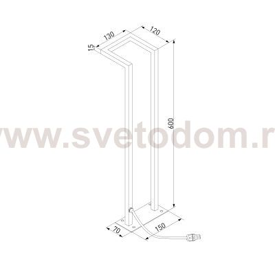 Светильник садово-парковый Stels 13W 4000K черный 35180/S