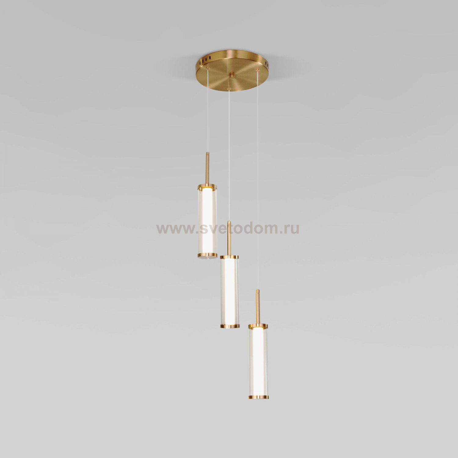 Подвесной светодиодный светильник 50386/3 LED латунь Eurosvet