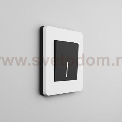 Рамка на 1 пост Split (белый/черный, soft-touch) Werkel W0013068