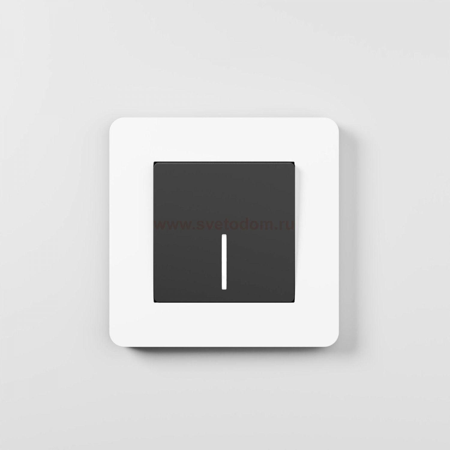 Рамка на 1 пост Split (белый/черный, soft-touch) Werkel W0013068