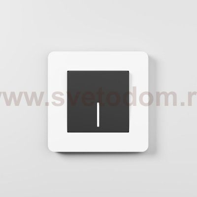 Рамка на 1 пост Split (белый/черный, soft-touch) Werkel W0013068