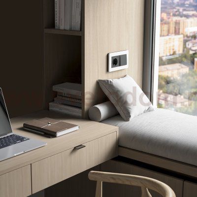 Рамка на 2 поста Split (белый/черный, soft-touch) Werkel W0023068