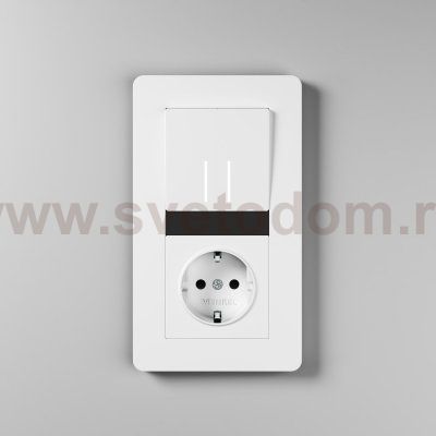 Рамка на 2 поста Split (белый/черный, soft-touch) Werkel W0023068