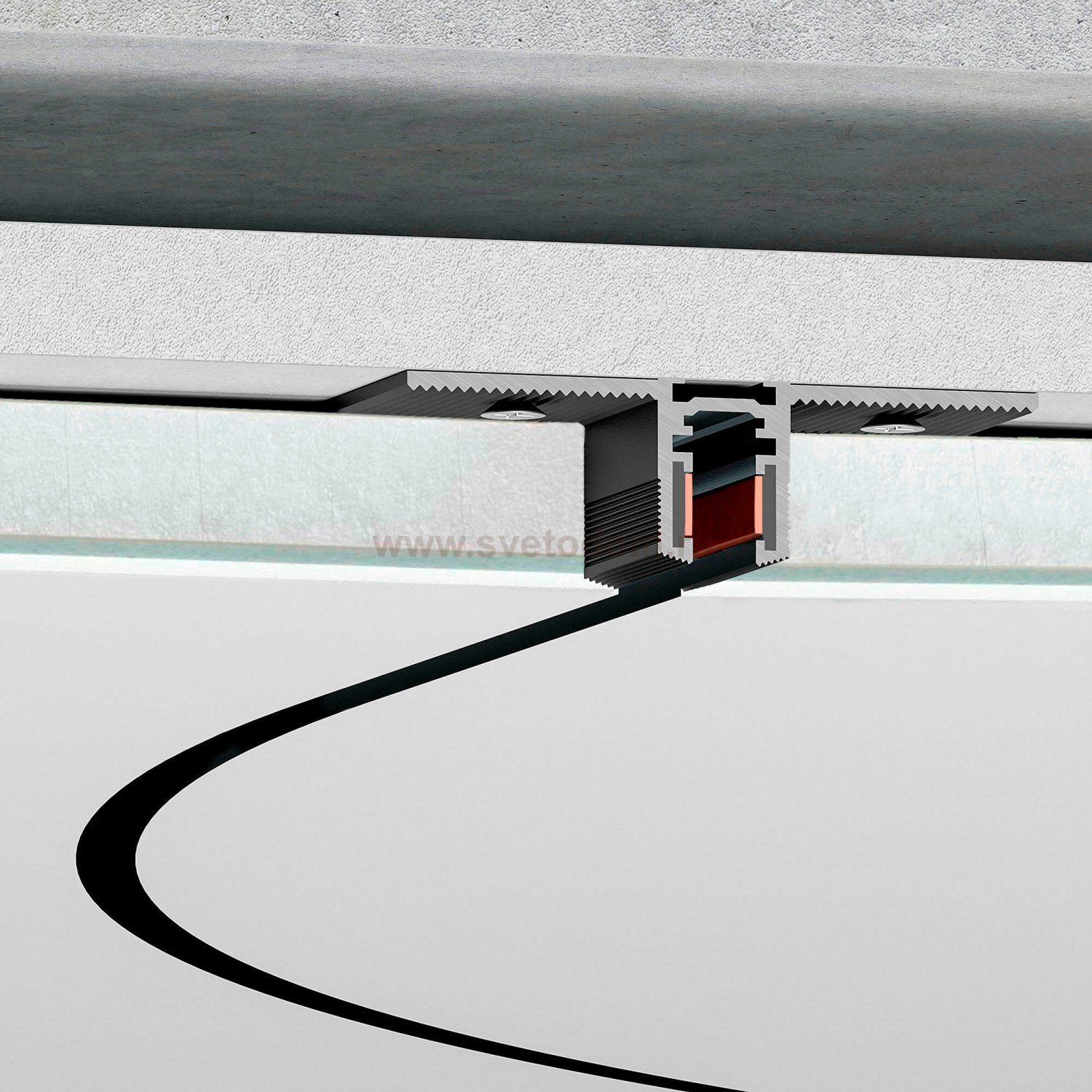 Mini Magnetic Шинопровод под ГКЛ 12,5мм черный ?900 85220/00 Elektrostandard