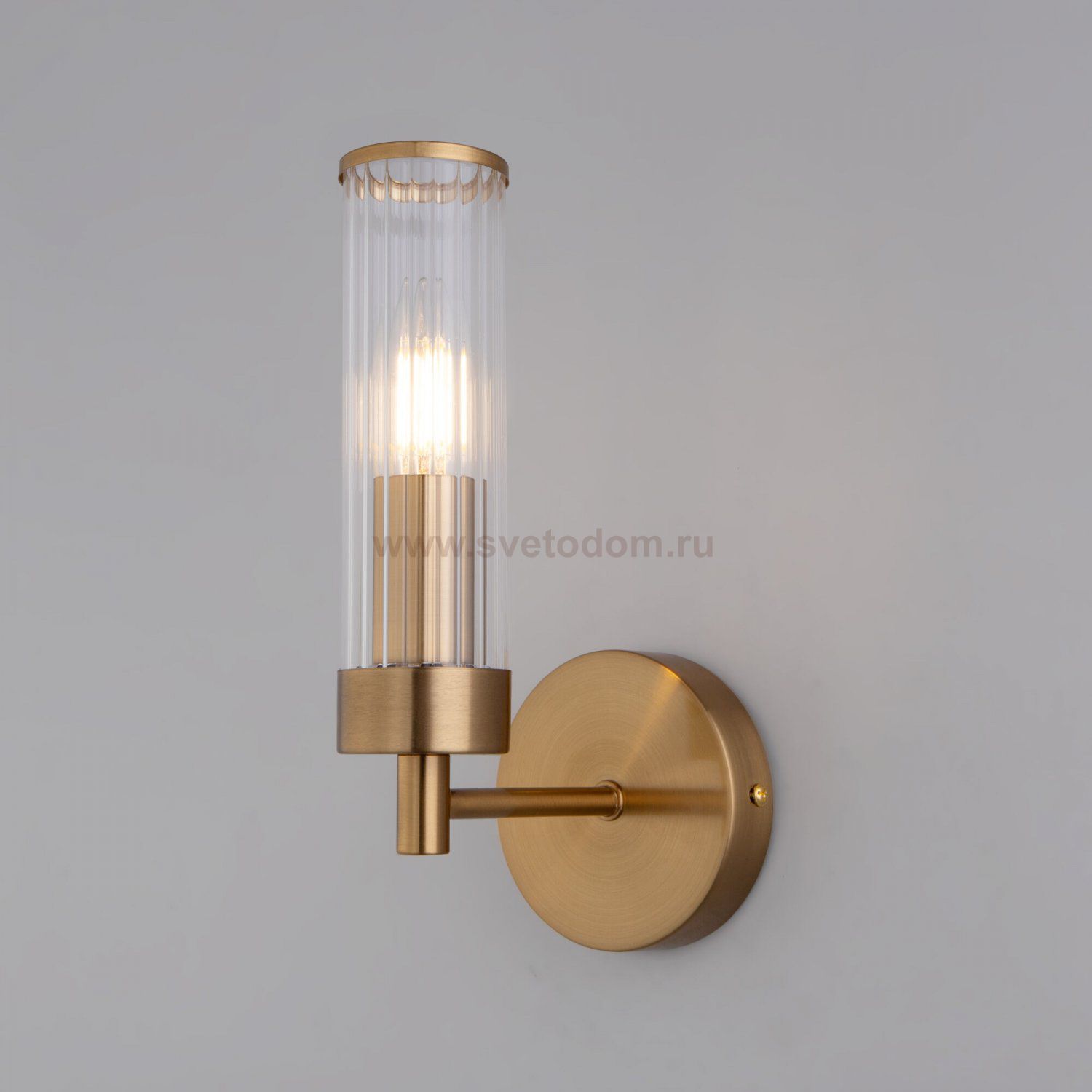 Настенный светильник со стеклянным плафоном 60166/1 латунь Eurosvet