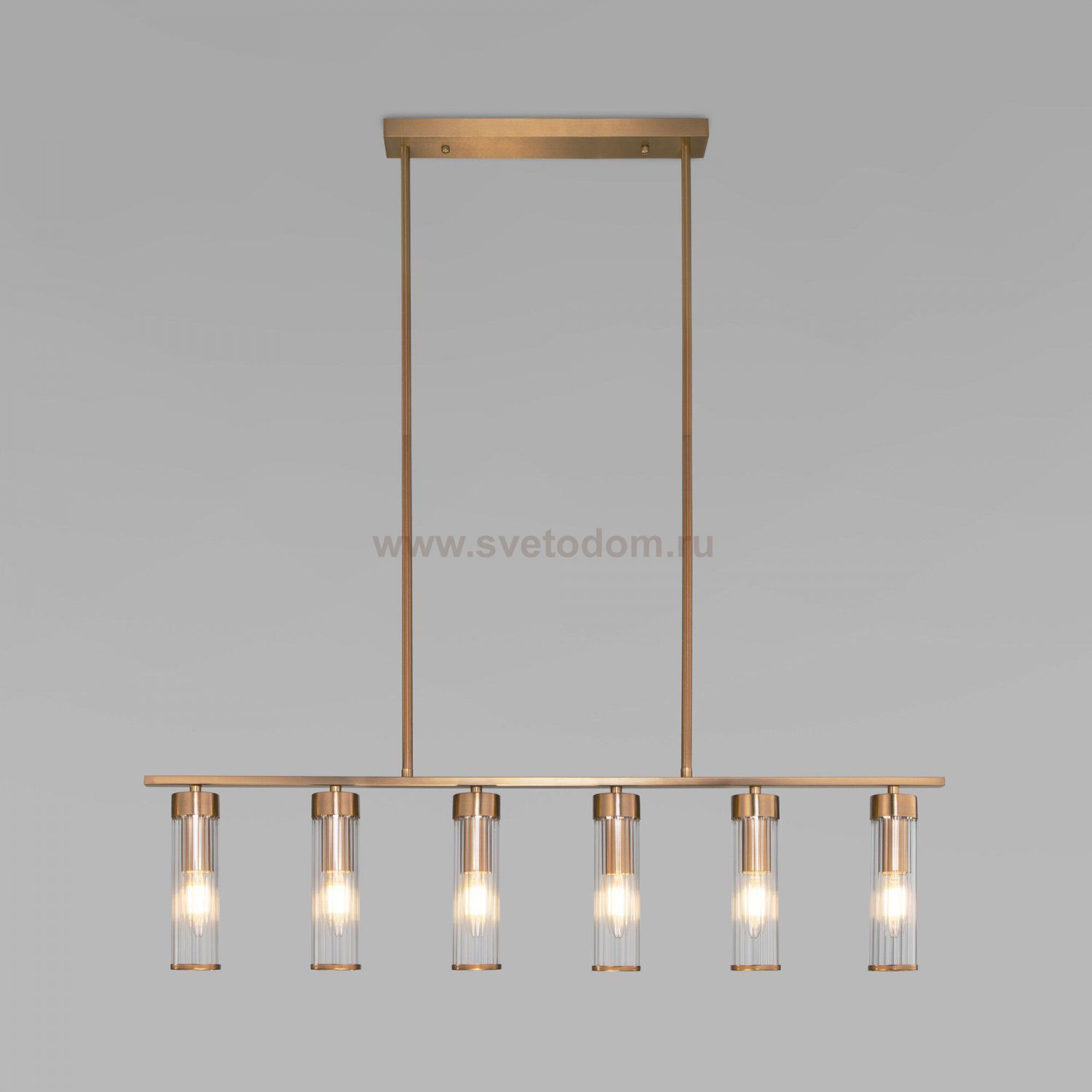 Потолочный светильник со стеклянными плафонами 60166 латунь Eurosvet