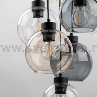 Подвесной светильник со стеклянными плафонами Eurosvet 10247 Cubus