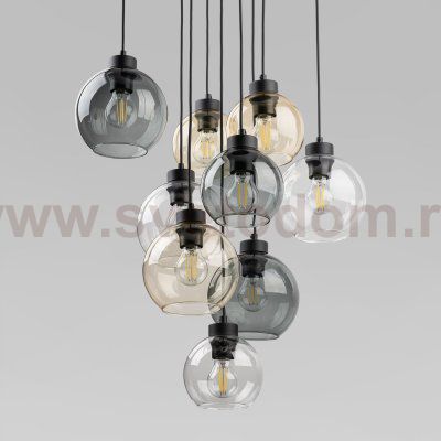 Подвесной светильник со стеклянными плафонами Eurosvet 10247 Cubus