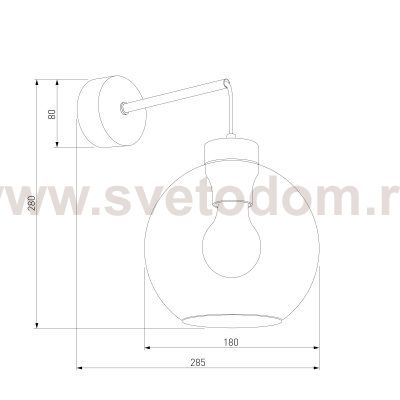Настенный светильник со стеклянным плафоном Eurosvet 10245 Cubus