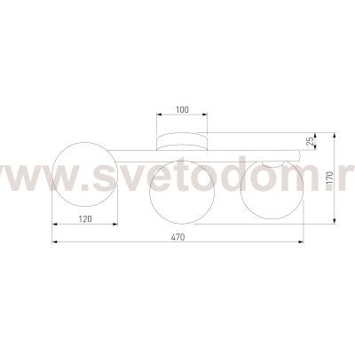 Потолочный светильник со стеклянными плафонами 10269 Estera Wood TK Lighting