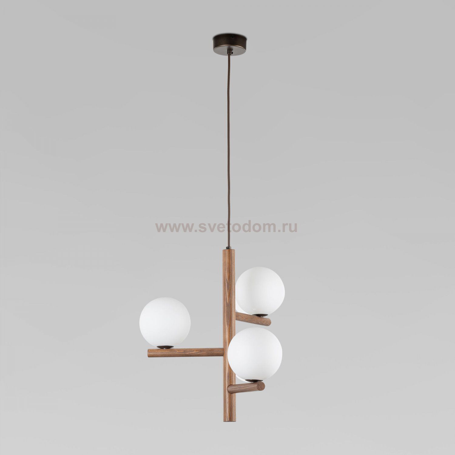 Подвесной светильник со стеклянными плафонами 10271 Estera Wood TK Lighting