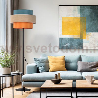 Напольный светильник с тканевым абажуром 6452 Trio TK Lighting