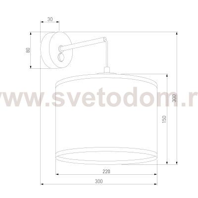 Настенный светильник с тканевым абажуром 6858 Juta TK Lighting
