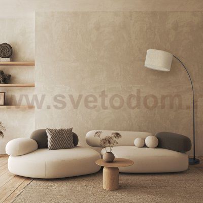 Напольный светильник с тканевым абажуром 16023 Zenith TK Lighting