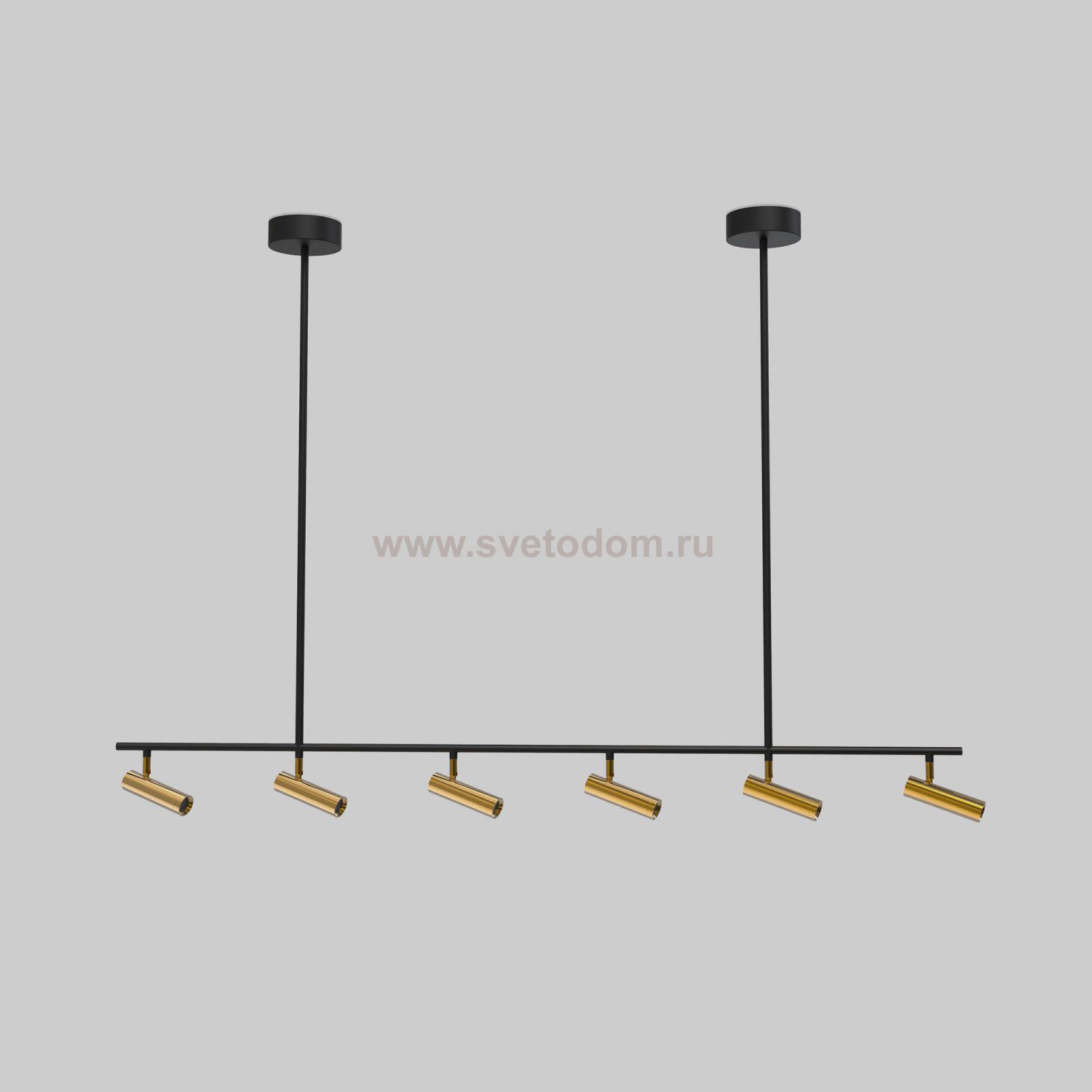 Потолочный светодиодный светильник 20252/6 LED черный/латунь Eurosvet