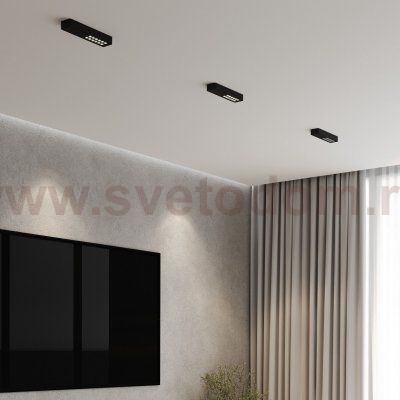 Светильник потолочный светодиодный Tend 9W 4000K черный 25114/LED Elektrostandard